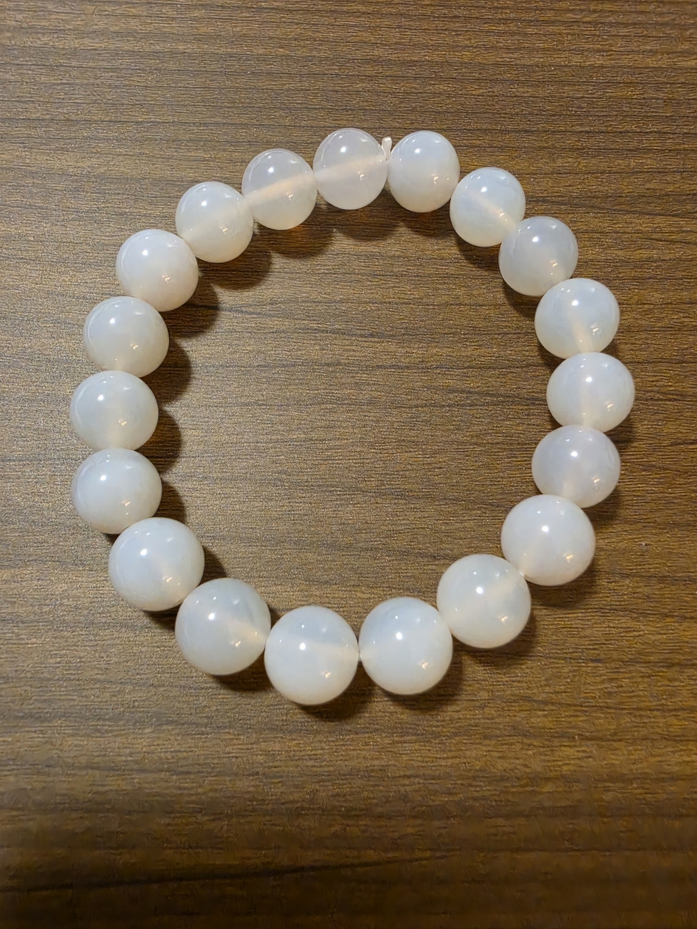 White Calcite 10mm Beaded Stretch Bracelet - Women's Jewelry